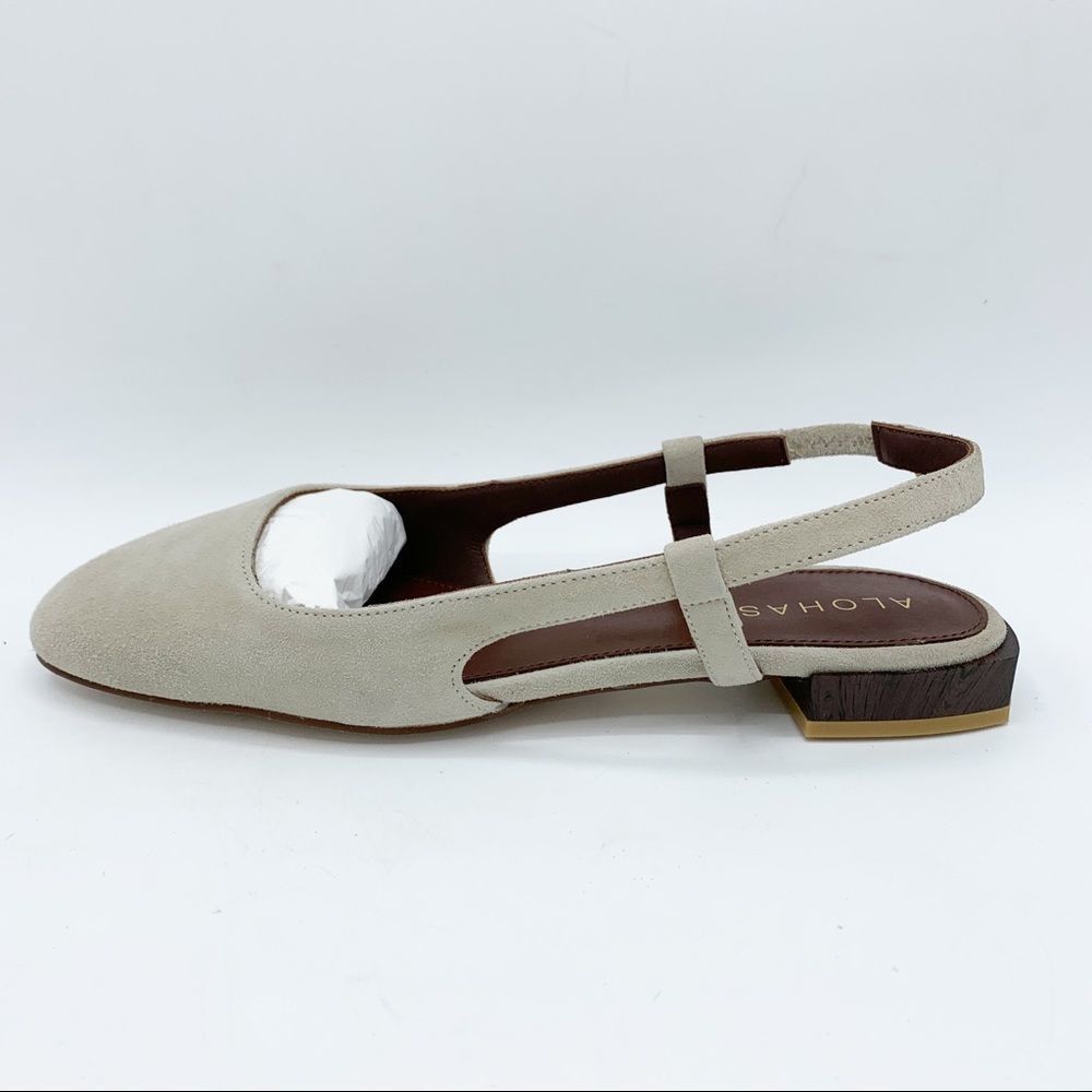 Alohas Holly Beige Suede Slingback ballerinas size 37 EU/6.5 US - Picture 8 of 15